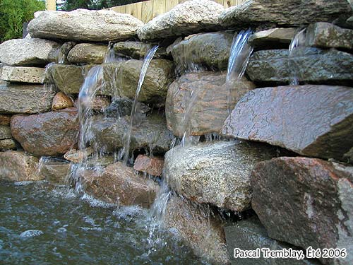 Construire mur d'eau - Chute d'eau - Cascade d'eau - Rigole pour bassin