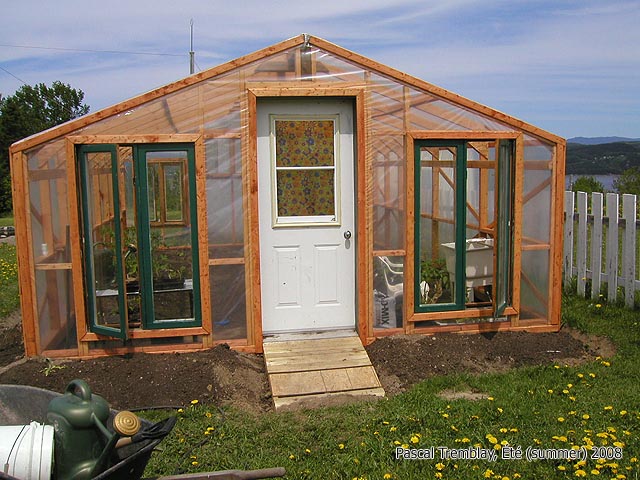 Wood greenhouse, glasshouse