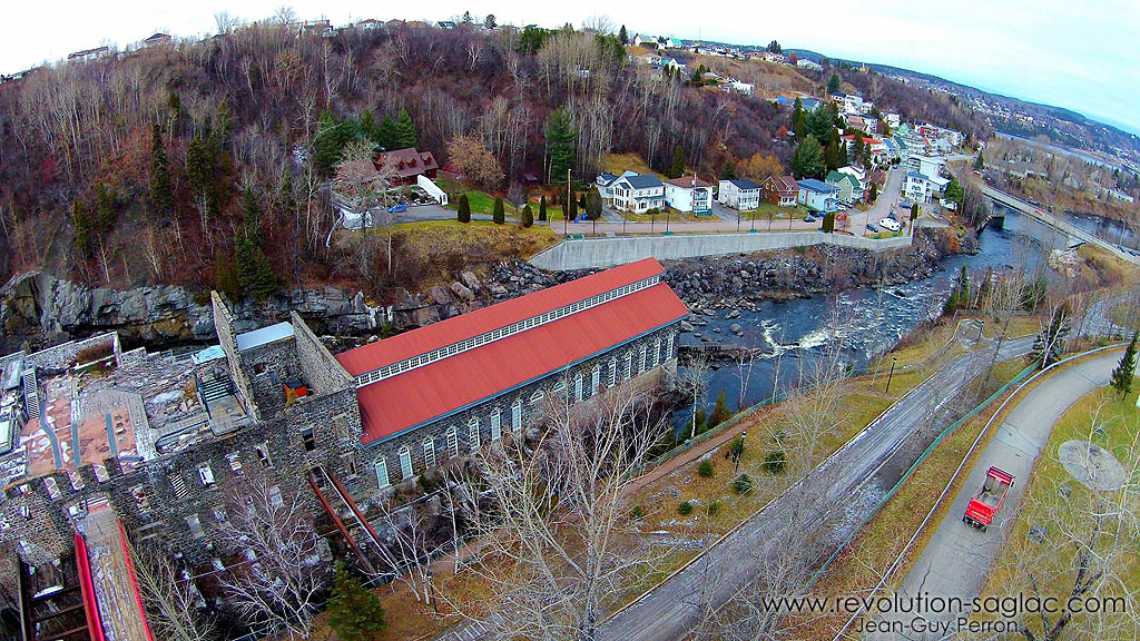 Pulperie de Chicoutimi - Vue aérienne de la Pulperie de Chicouitmi - Saguenay Arrondissement Chicoutimi