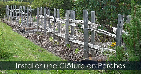 Construire une clôture de jardin en perches de cèdre - Clôture rustique en perches - Comment construire une clôture décorative