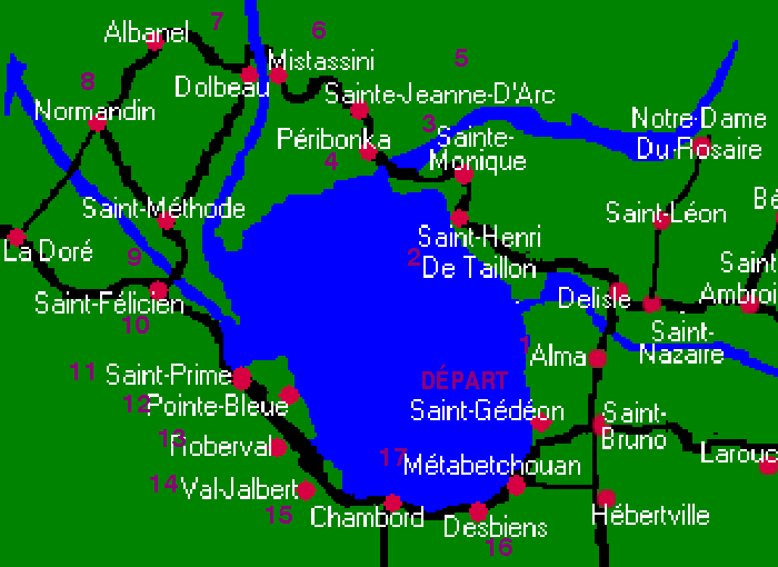 Carte Interactive de la Véloroute des Bleuets Piste Cyclable Carte Interactive de la Véloroute des Bleuets Piste Cyclable