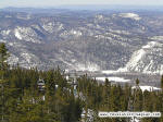 Vue sur les pistes, centre de ski Mont-douard, Anse-Saint-Jean