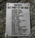 Fondateurs Socit des vingt-et-un 1838, sentier eucher, La Baie